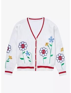 Exclusive Marvel Spider-Man Flower Women's Knit Cardigan - Size S